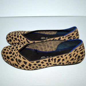 Rothy's Women's 9 The Flat Round Toe Cheetah Print Shoes $129